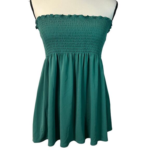 BCBG Maxazaria Women’s Green Strapless Blouse Size M/L - Picture 1 of 4